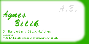 agnes bilik business card